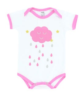 Body Estampado  Chuva De Amor  Rosa